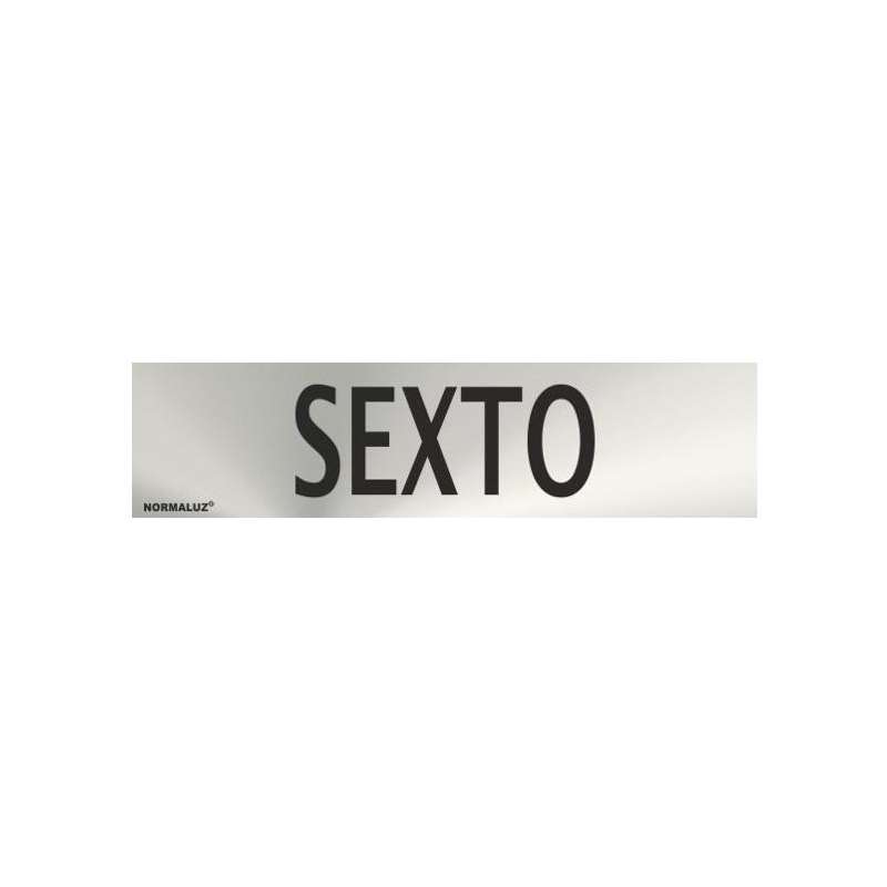 Señal RD707102 "Sexto" Inox 20x5 NORMALUZ