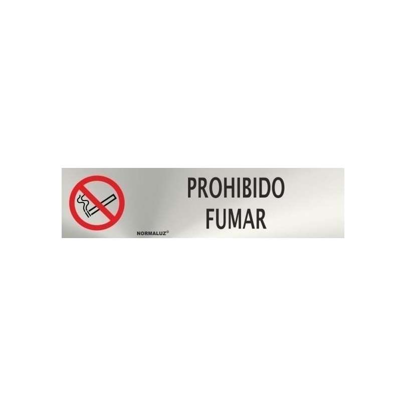 Señal RD707021 "Prohibido Fumar" Inox 20x5 NORMALUZ