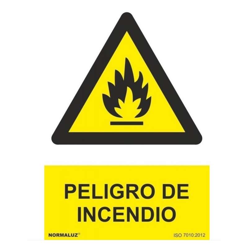 Señal RD30600 "Peligro de Incendio" Adhesivo NORMALUZ