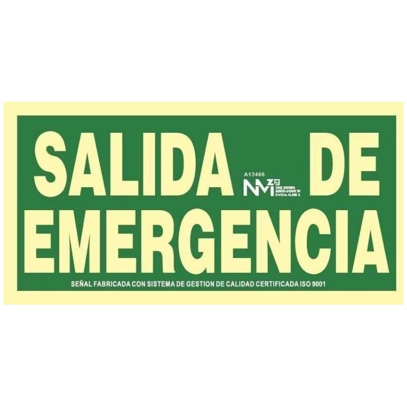 Señal RD13906 "Salida Emergencia" 150x300 NORMALUZ