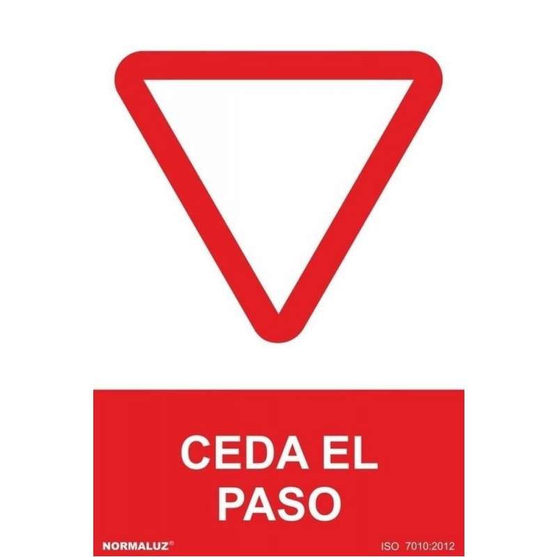 Señal RD40061 "Ceda El Paso" 210X300MM NORMALUZ