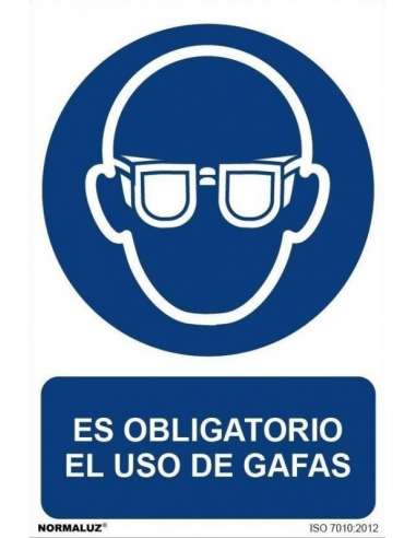 Señal RD20002 "Es Obligatorio El Uso De Gafas" 210x300 NORMALUZ