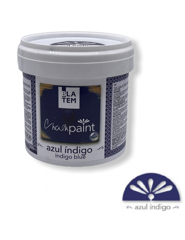 Pintura Efecto Tiza Chalk Paint Azul Índigo 500ml BLATEM