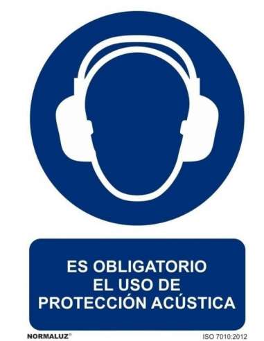 Señal RD20015 "Obligatorio Protección Acústica" NORMALUZ