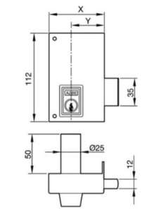 Cerradura Sobreponer 56C 60 HPD Derecha YALE 2