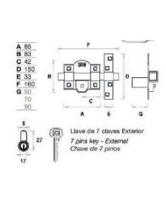 Cerrojo 305/R 80 FAC Derecha 2
