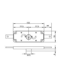 Cerradura Persiana 11A YALE 2