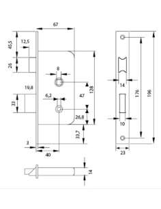 Picaporte 201460HN TESA 2