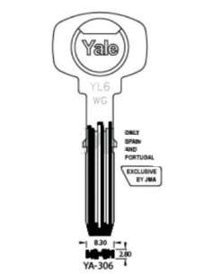 YA 306 Llave Latón Seguridad Puntos JMA
