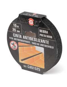 Cinta Antideslizante Adhesiva Negra 25mmx15m CAN1525 TARGET