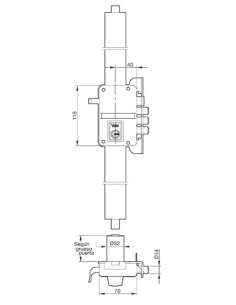 Cerradura Seguridad 9 YL6 45mm Derecha YALE 2