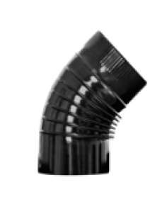 Codo Estufa 200mm 45º Negro Vitrificado CVS20045 EXOJO