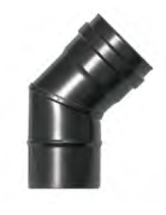 Codo para Pellet 80mm 45º Vitrificado EXOJO