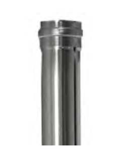 Tubo Estufa Pellet 80mm 50cm Inox PIT08050 EXOJO