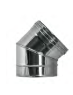 Codo para Pellet 80mm 45º Inox PIC08045 EXOJO