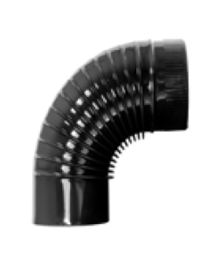 Codo Estufa 175mm 90º Negro Vitrificado CV17590 EXOJO