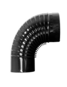 Codo Estufa 100mm 90º Rizado Vitrificado CV10090 EXOJO