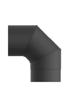 Codo Estufa 200mm 90º Negro Mate CVMS20090 EXOJO