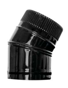Codo Estufa 200mm 30º Negro Vitrificado CV20030 EXOJO