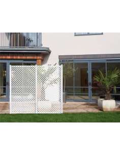 Celosía PVC Privat 1x2 25mm Blanca 2