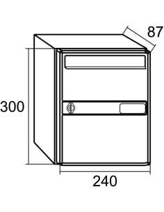 Buzón Horizontal VENUS Negro 14420 BTV 2