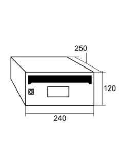 Buzón Horizontal MONCAYO Negro 13920 BTV 2
