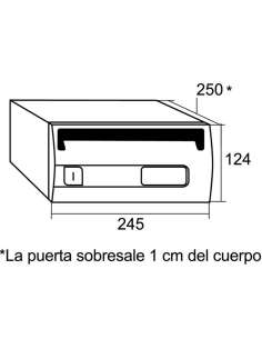 Buzón Horizontal SILVER Negro 13720 BTV 2