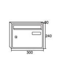 Buzón Horizontal PAISAJE Negro 03820 BTV 2