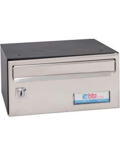 Buzón Horizontal BARAJAS Negro Inox Brillo 16726 16726 BTV 2