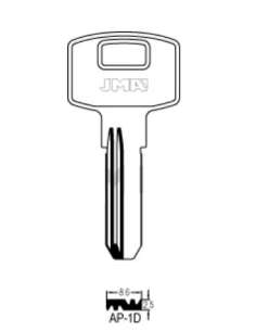 AP 1D Llave Latón Seguridad Puntos JMA