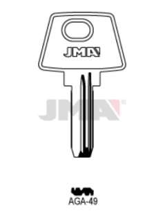 AGA 49 Llave Latón Seguridad Puntos JMA