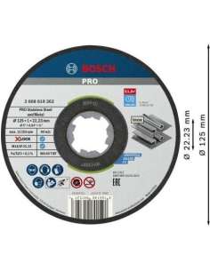 Set 10 Discos Amoladora 125x1mm Inox X-LOCK BOSCH