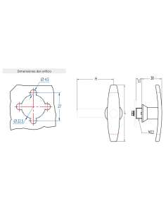 Manivela Central Lengüeta S/Cerradura 698 AGA 2