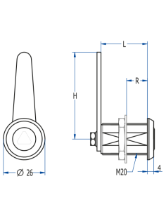 Cierre Cromo 193 Triangular 7 AGA  2
