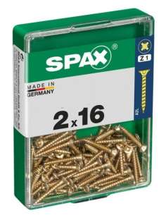 Tornillos R/Madera 2x16 C/P Bicromatado (50 Und.) SPAX