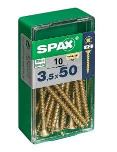 Tornillos R/Madera 3´5x50 C/P Bicromatado (10 Und.) SPAX