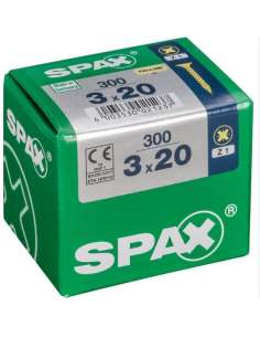 Tornillos R/Madera 3x20 C/P Bicromatado (300 Und.) SPAX