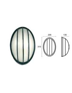 Aplique Estanco Aluminio Negro HALOTEC