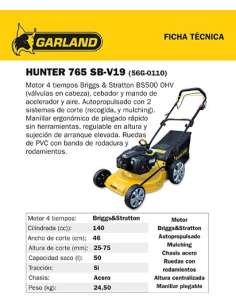 Cortacesped HUNTER 765SB GARLAND 2