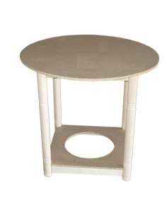 Mesa Camilla Redonda 90cm Crudo