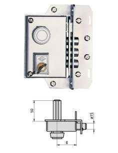 Cerradura Sobreponer 122A 70 Esmaltada Derecha CVL