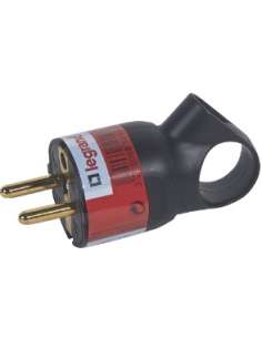Clavija Macho Tirador TT 16A Negra 050194 LEGRAND