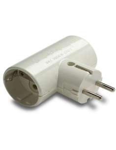 Adaptador Doble Toma Tierra Lateral 1302 FAMATEL