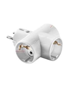 Adaptador Triple Cerámico TT 16A 1303 FAMATEL