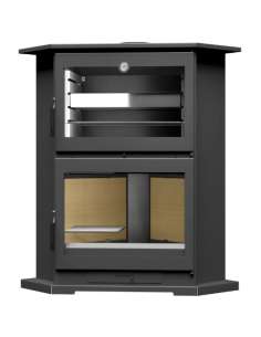 Estufa Leña CH 9R Rincón Horno Inox FM