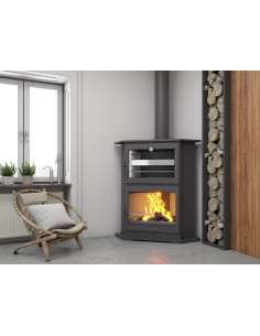 Estufa Leña CH 9R Rincón Horno Inox FM 2