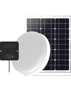 Aplique LED Solar 60W C/Placa Externa 49445 HEPOLUZ
