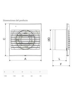 Extractor Baño DECOR 100 C S&P 2