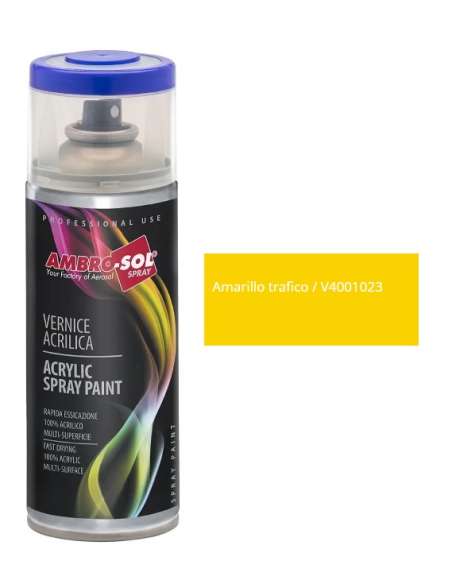 Esmalte Acrílico Spray Amarillo Tráfico 400ml AMBRO SOL