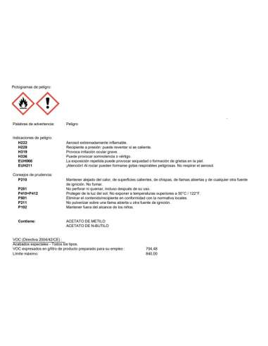 Esmalte Acrílico Spray Amarillo Tráfico 400ml...